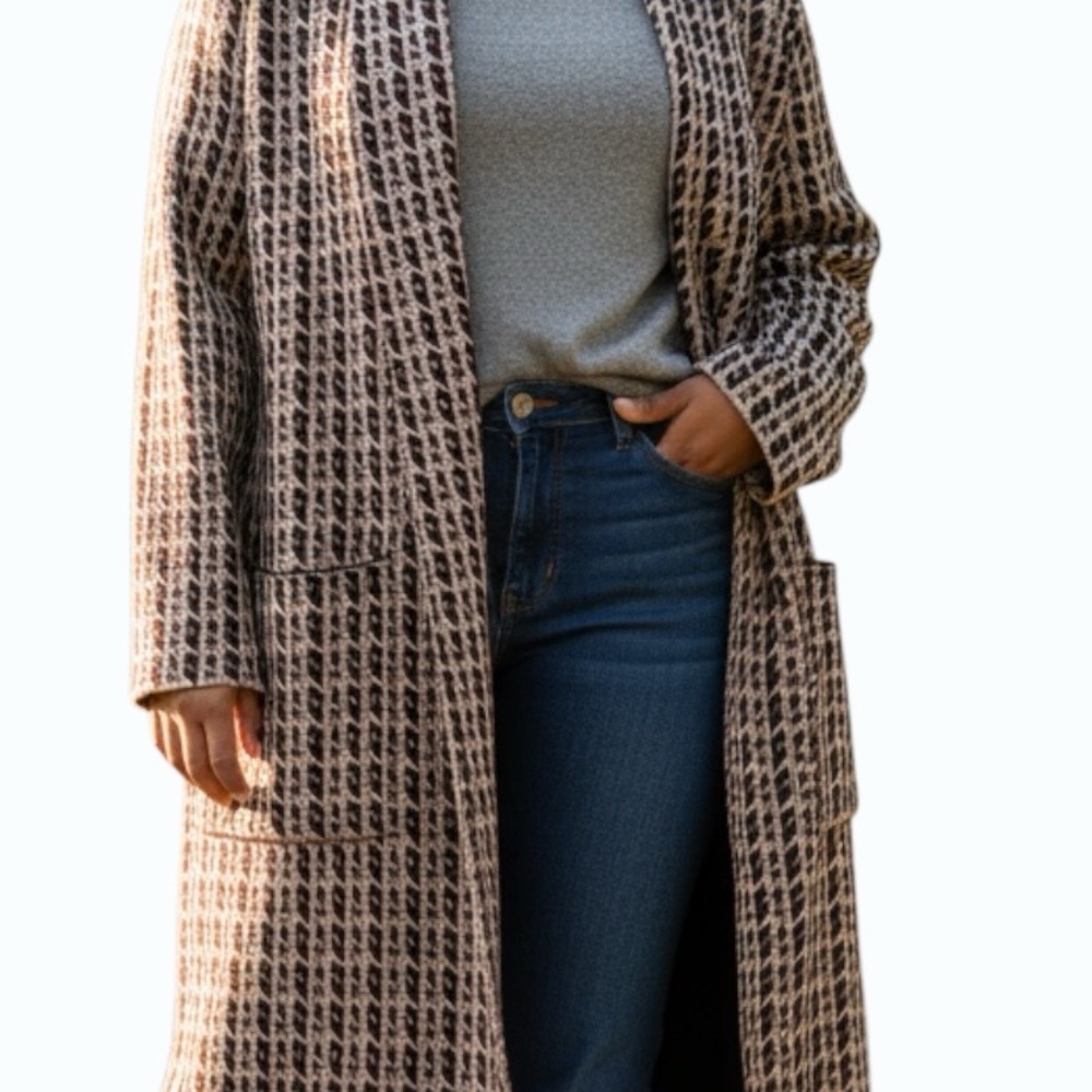 Venini Brown and Black Checkered Cardigan - Picture 4 of 16